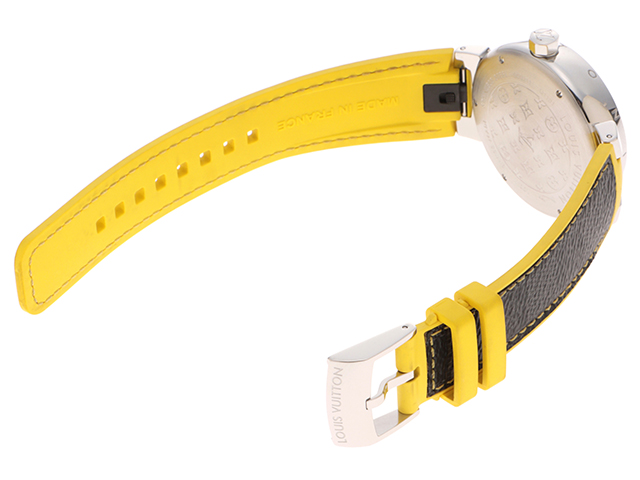 LOUIS VUITTON ルイ・ヴィトン 時計 タンブールGMT ブラウン文字盤