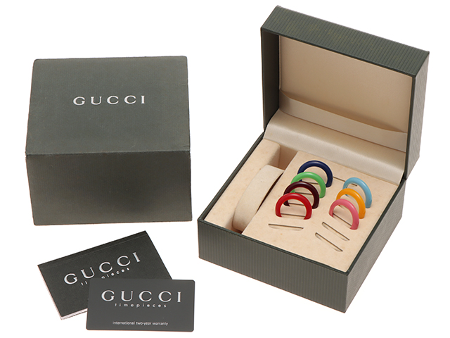 GUCCI グッチ 腕時計 チェンジベゼル 11/12.2 GP ホワイト文字盤