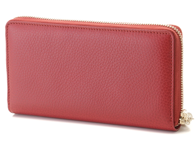GUCCI グッチ バンブータッセル ラウンド長財布 レッド レザー 307984 2148103719813 【432】