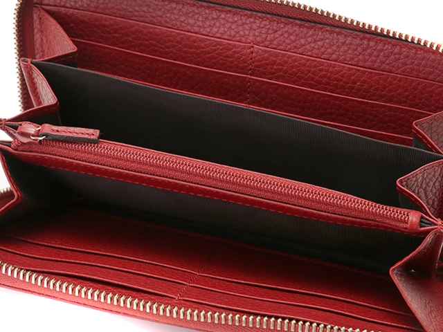 GUCCI グッチ バンブータッセル ラウンド長財布 レッド レザー 307984 2148103719813 【432】