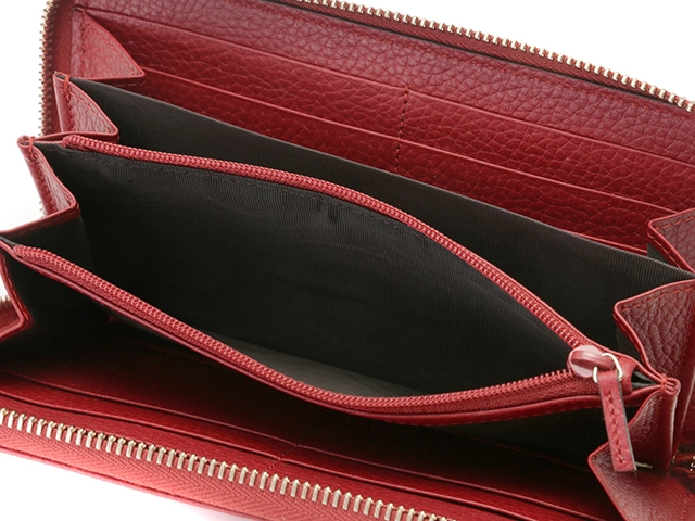GUCCI グッチ バンブータッセル ラウンド長財布 レッド レザー 307984 2148103719813 【432】