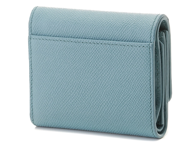 Dior ディオール 30モンテーニュ ロータス ウォレット ライトブルー レザー 三つ折り財布 S2057OBAE_M81B 2148103719950 【205】