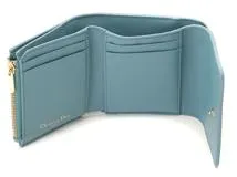 Dior　ディオール　30モンテーニュ　ロータス　ウォレット　ライトブルー　レザー　三つ折り財布　S2057OBAE_M81B　2148103719950　【205】