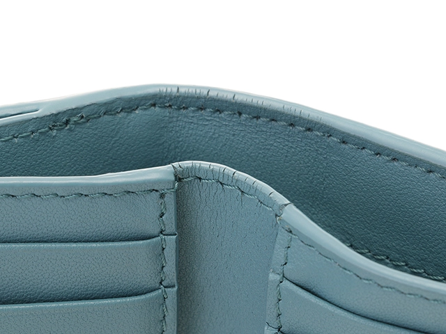 Dior ディオール 30モンテーニュ ロータス ウォレット ライトブルー レザー 三つ折り財布 S2057OBAE_M81B 2148103719950 【205】