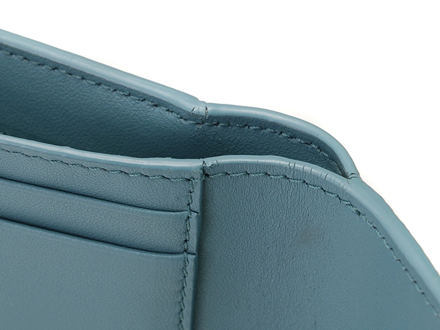 Dior ディオール 30モンテーニュ ロータス ウォレット ライトブルー レザー 三つ折り財布 S2057OBAE_M81B 2148103719950 【205】