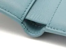 Dior　ディオール　30モンテーニュ　ロータス　ウォレット　ライトブルー　レザー　三つ折り財布　S2057OBAE_M81B　2148103719950　【205】