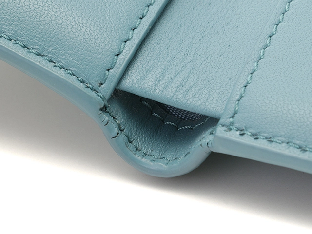 Dior ディオール 30モンテーニュ ロータス ウォレット ライトブルー レザー 三つ折り財布 S2057OBAE_M81B 2148103719950 【205】