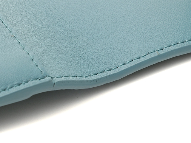 Dior ディオール 30モンテーニュ ロータス ウォレット ライトブルー レザー 三つ折り財布 S2057OBAE_M81B 2148103719950 【205】