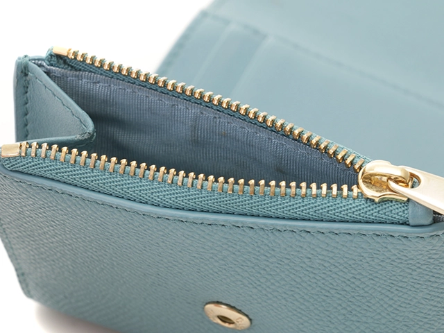 Dior ディオール 30モンテーニュ ロータス ウォレット ライトブルー レザー 三つ折り財布 S2057OBAE_M81B 2148103719950 【205】