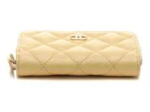 CHANEL シャネル マトラッセ ココマーク コインケース イエロー