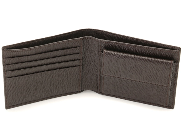 BVLGARI ブルガリ 財布 クラシコ 二つ折財布 20253 ダークブラウン レザー 2148103719998 【437】