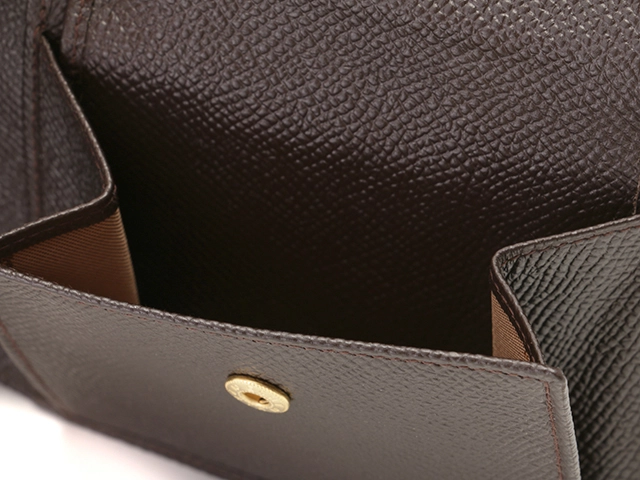 BVLGARI ブルガリ 財布 クラシコ 二つ折財布 20253 ダークブラウン レザー 2148103719998 【437】