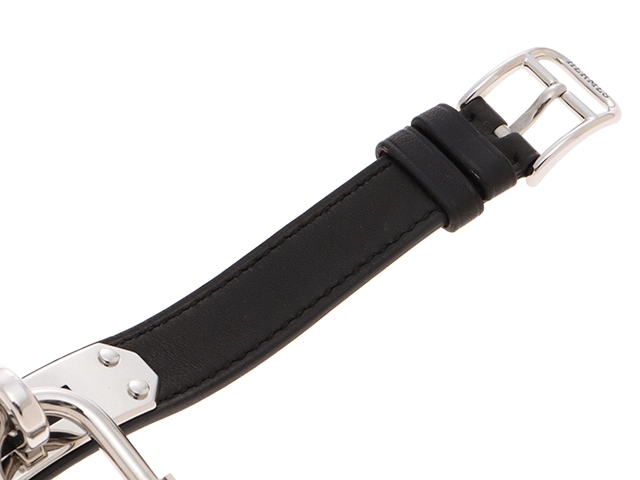 HERMES　エルメス　腕時計　ケリーウォッチ　ドゥブルトゥール　KE1.210　SS/革　ホワイト文字盤　クォーツ　レディース【431】2148103720154