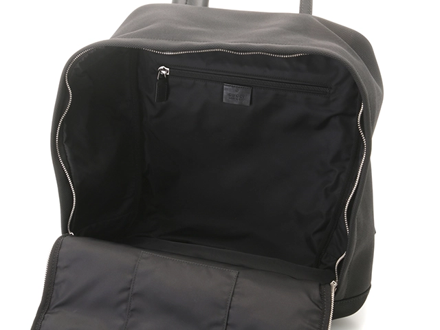 GUCCI グッチ シェリーライン バックパック ナイロン ブラック 495558【431】