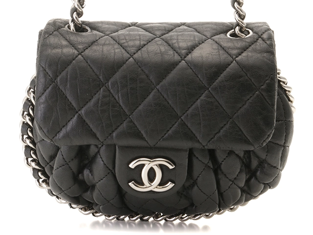 CHANEL シャネル マトラッセ チェーンショルダー ブラック シルバー
