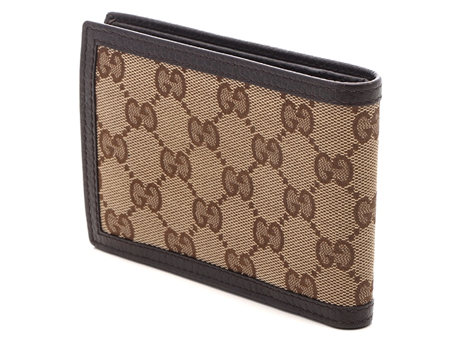 GUCCI グッチ GG二つ折り財布 キャンバス/カーフ 292534 2148103722912 【205】