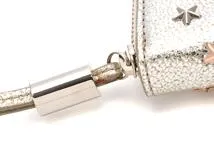 JIMMY CHOO　ジミーチュウ　スタースタッズ　ネリー　コインパース　シルバー　グリッターレザー　コインケース　2148103722950　【205】