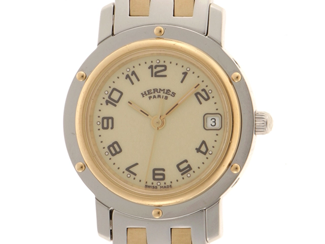 HERMES エルメス クリッパーコンビ レディース クォーツ CL4.220