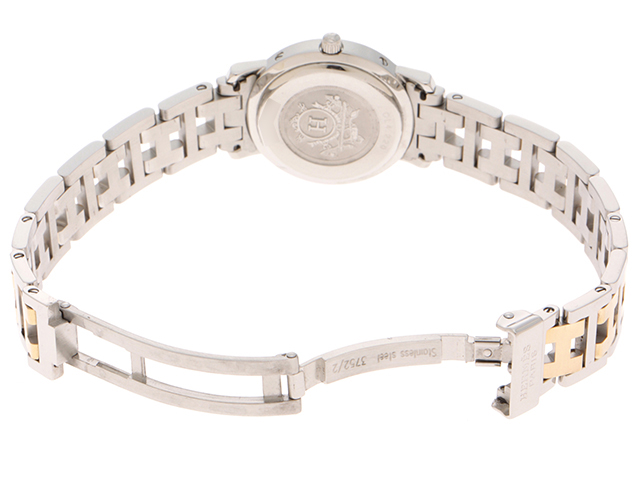 エルメス◆クリッパー◆レディース◆約１２ｍｍ幅◆コマ◆CL4.220◆② F-S HERMES エルメス クリッパーコンビ レディース クォーツ CL4.220
