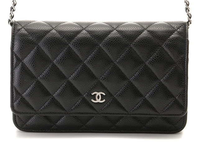 CHANEL シャネル マトラッセ クラシック チェーンウォレット ブラック シルバー金具 キャビアスキン AP0250  【431】2148103725456 の購入なら「質」の大黒屋（公式）