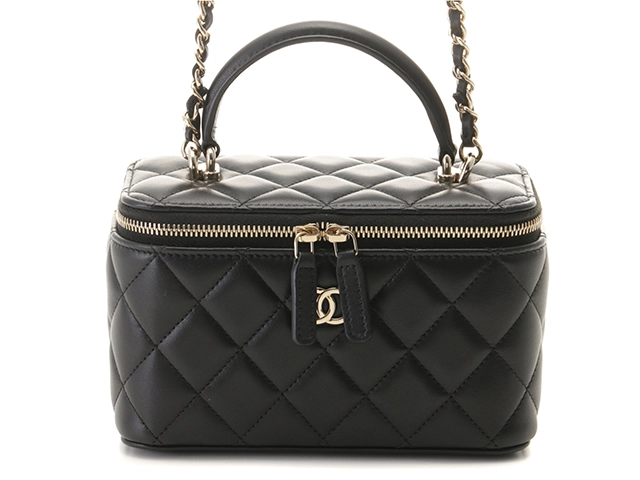 CHANEL シャネル マトラッセ 2WAYバニティバッグ ブラック/GP キャビアスキン【431】2148103727931  の購入なら「質」の大黒屋（公式）