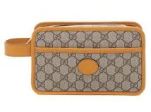 GUCCI グッチ インターロッキングＧ トラベルケース ベージュ/イエロー コーティングキャンバス/レザー 625764 2148103728334 【432】