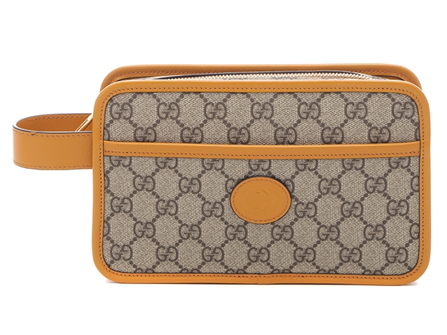 GUCCI グッチ インターロッキングＧ トラベルケース ベージュ/イエロー コーティングキャンバス/レザー 625764 2148103728334 【432】