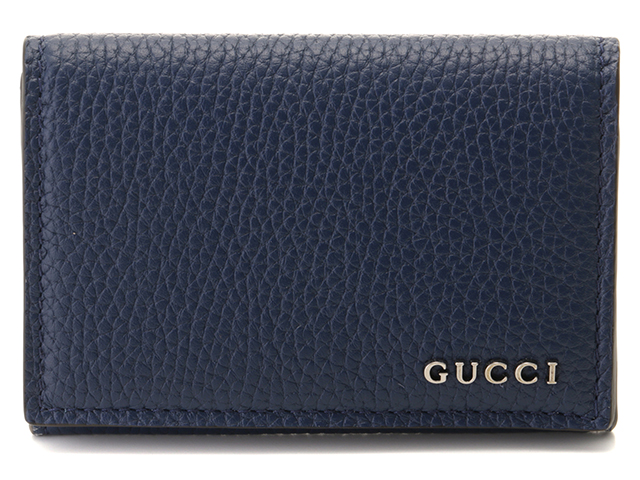 GUCCI グッチ ロゴ カードケース 名刺入れ 771152 ネイビー レザー 【460】2148103729133 の購入なら「質」の大黒屋（公式）