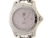 TAG　HEUER　タグホイヤー　リンク　WJ131C-1　ステンレススチール　ピンクシェル文字盤　クォーツ　レディース　腕時計（2148103729218）【200】C
