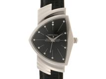 HAMILTON　　ハミルトン 　　ベンチュラ 　　H244110 　　SS×革 　　黒文字盤 ×ネイバーフッド　　クオーツ　　メンズ　　【436】　　2148103729232