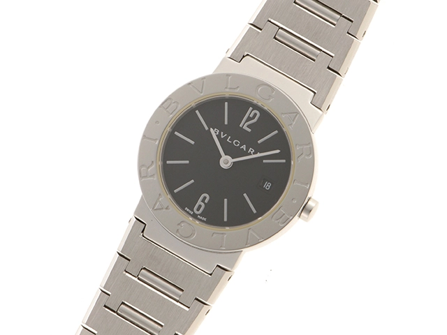 BVLGARI ブルガリ　レディース クオーツ　ブルガリブルガリ BB26SS　ブラック文字盤 SS【472】HK