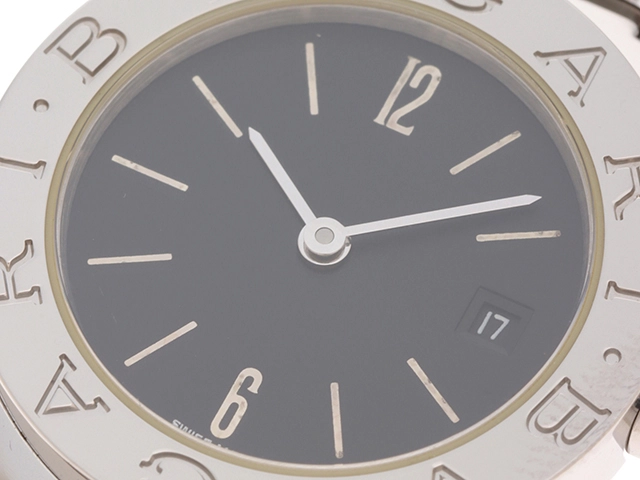 BVLGARI ブルガリ レディース クオーツ ブルガリ ブルガリ BB26SSD ロゴ無し ブラック文字盤 SS【472】HK