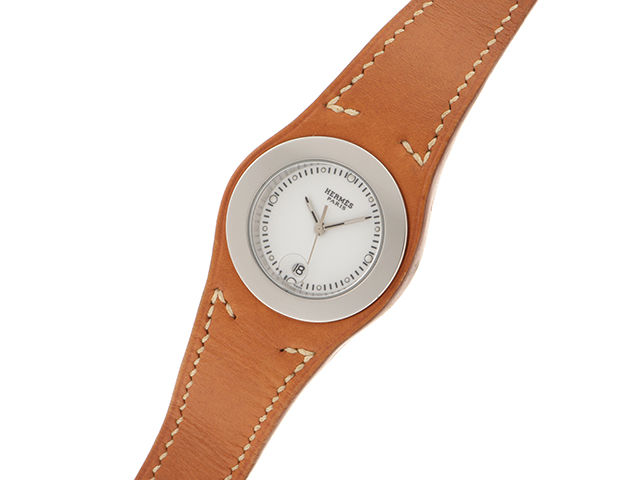 HERMES エルメス アーネ HA3.210 ホワイト文字盤 ステンレス