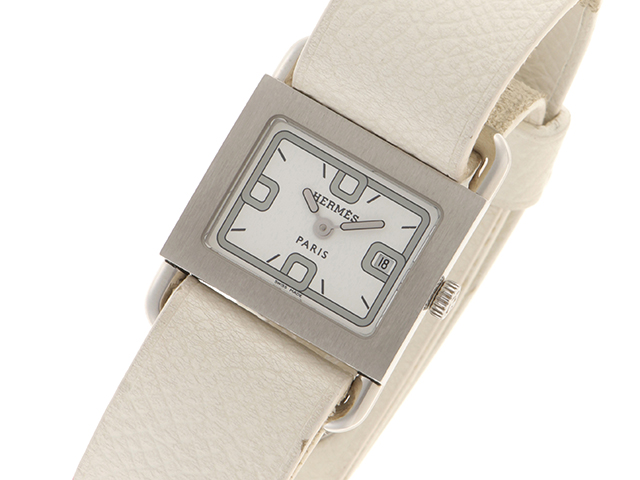 HERMES エルメス 腕時計 2008年7月正規品 バレニア BA1.210 テンレス
