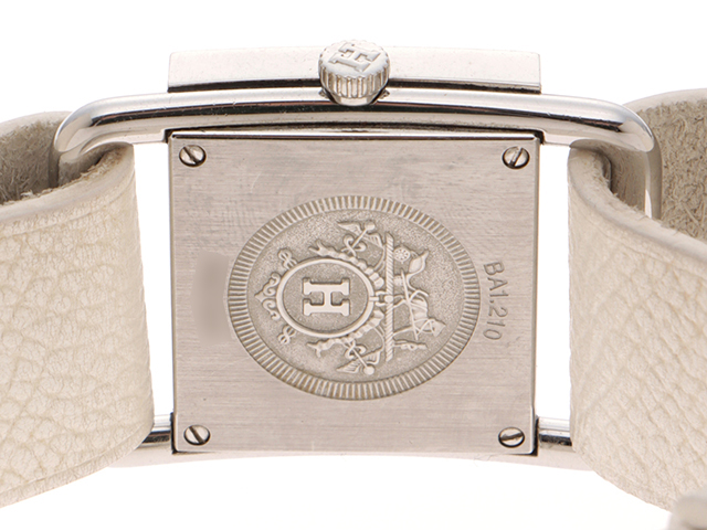 HERMES エルメス 腕時計 2008年7月正規品 バレニア BA1.210 テンレス  