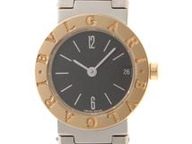 BVLGARI ブルガリ ブルガリブルガリ BB23SGD YG/SS イエローゴールド/ステンレススチール ブラック文字盤 ロゴ無し クォーツ 【460】2148103731013