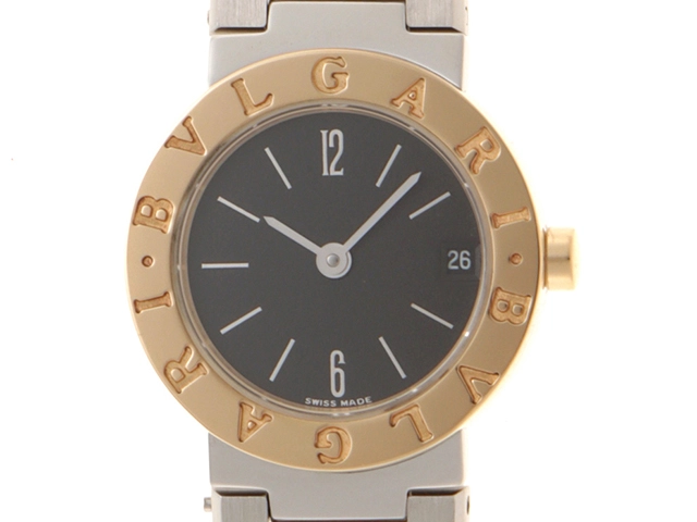 BVLGARI ブルガリ ブルガリブルガリ BB23SGD YG/SS イエローゴールド/ステンレススチール ブラック文字盤 ロゴ無し クォーツ 【460】2148103731013