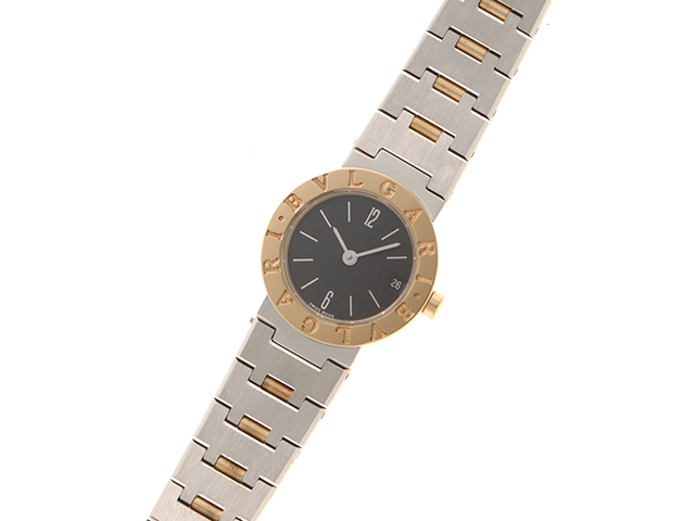 BVLGARI ブルガリ ブルガリブルガリ BB23SGD YG/SS イエローゴールド/ステンレススチール ブラック文字盤 ロゴ無し クォーツ 【460】2148103731013