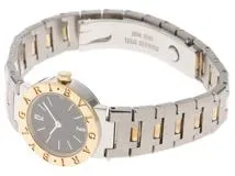 BVLGARI ブルガリ ブルガリブルガリ BB23SGD YG/SS イエローゴールド/ステンレススチール ブラック文字盤 ロゴ無し クォーツ 【460】2148103731013