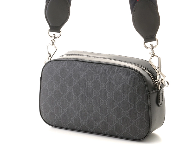 Gucci　グッチ　GGスプリーム　ショルダーバッグ　574886　ブラック　PVC/レザー【430】2148103731211
