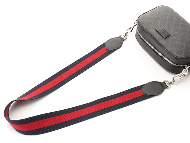 Gucci　グッチ　GGスプリーム　ショルダーバッグ　574886　ブラック　PVC/レザー【430】2148103731211