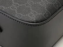 Gucci　グッチ　GGスプリーム　ショルダーバッグ　574886　ブラック　PVC/レザー【430】2148103731211
