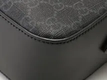 Gucci　グッチ　GGスプリーム　ショルダーバッグ　574886　ブラック　PVC/レザー【430】2148103731211