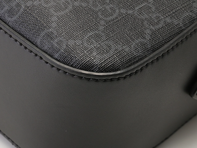 Gucci　グッチ　GGスプリーム　ショルダーバッグ　574886　ブラック　PVC/レザー【430】2148103731211