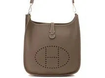 HERMES　エルメス　エヴリンⅢPM　エトゥープ　シルバー金具　C刻印　【432】2148103731235