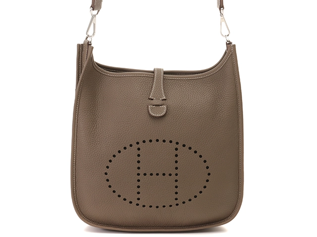 HERMES　エルメス　エヴリンⅢPM　エトゥープ　シルバー金具　C刻印　【432】2148103731235