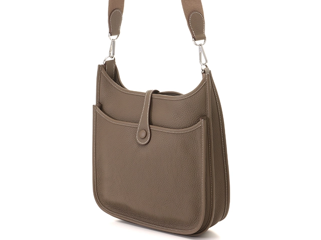 HERMES　エルメス　エヴリンⅢPM　エトゥープ　シルバー金具　C刻印　【432】2148103731235