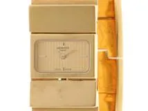 エルメス ロケ・ネイビーリザード GP LO1.201 GP クォーツ腕時計美品 HERMES - エルメス ロケ・リザード GP LO1.201 GP クォーツの