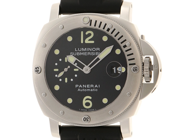 PANERAI パネライ 腕時計 2014年正規品 ルミノール サブマーシブル PAM00024 スチール/ラバー ブラック文字盤  自動巻【472】SJ の購入なら「質」の大黒屋（公式）