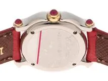 Chopard ショパール ハッピースポーツ ムーンスター 27/8246-21 SS/YG ステンレススチール/イエローゴールド 社外レザーベルト  ピンクシェル ダイヤモンド ルビー クォーツ 【460】2148103732058